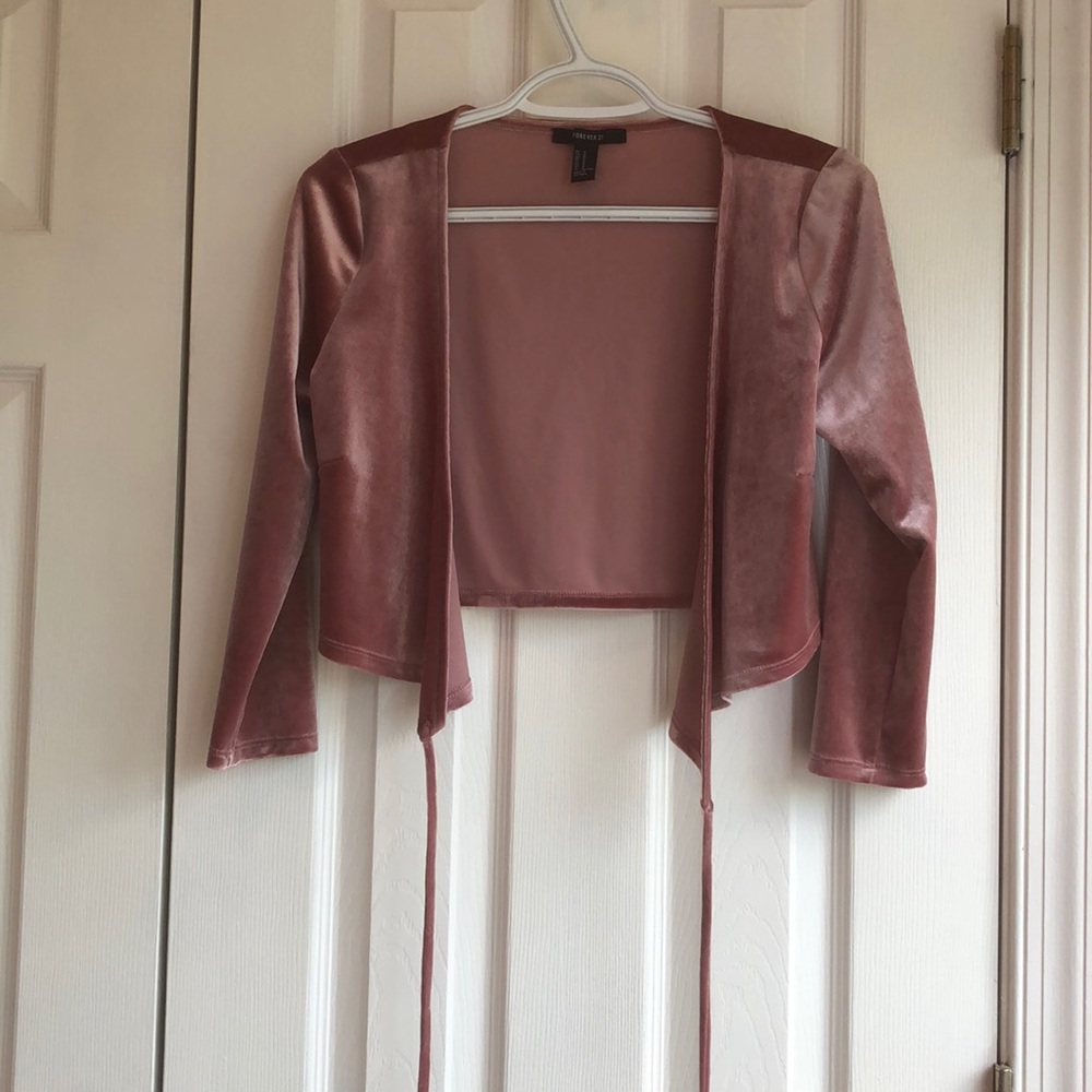 Velvet wrap top